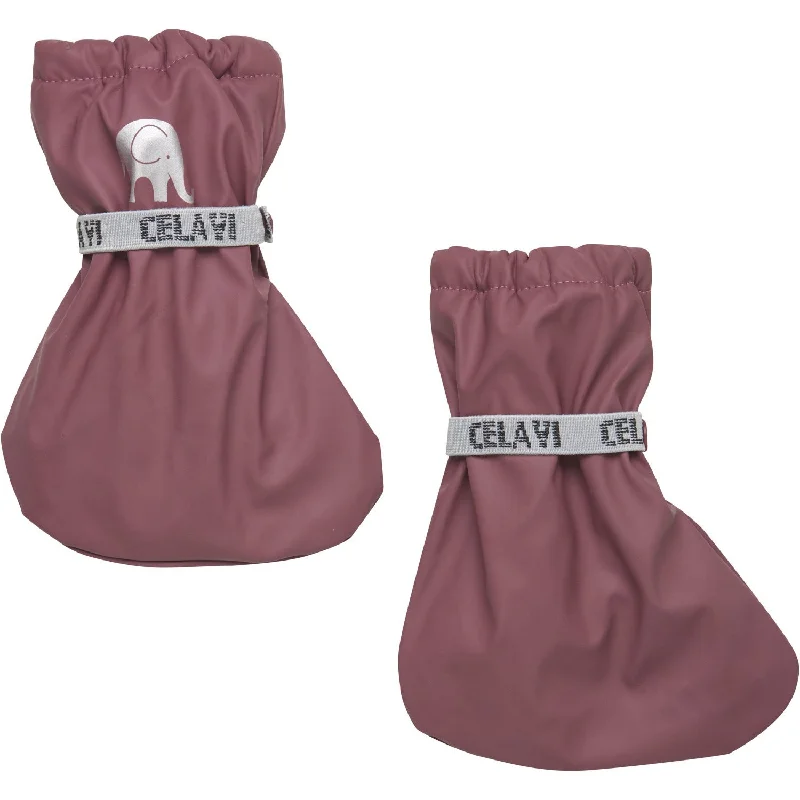 CeLaVi Rose Brown Padded Pu Mittens