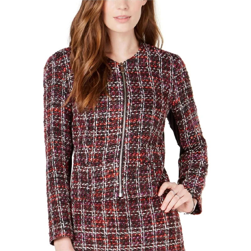 Maison Jules Womens Tweed Zip Jacket