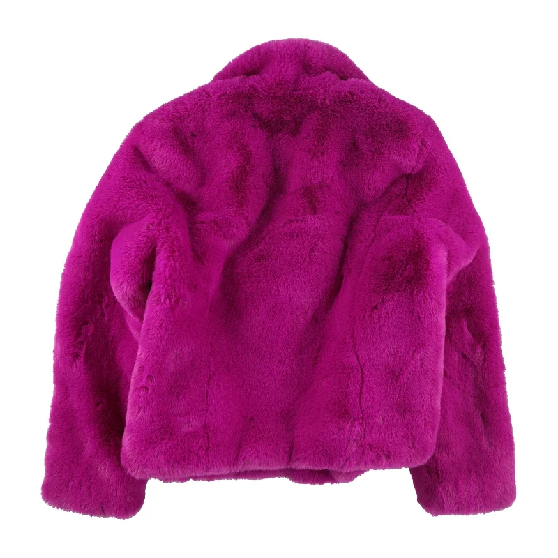 I-N-C Womens Faux Fur Coat