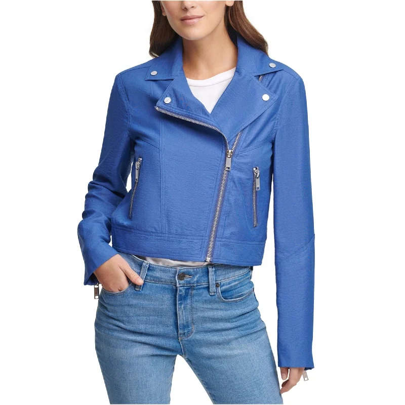 Dkny Womens Zipper Motorcycle Jacket