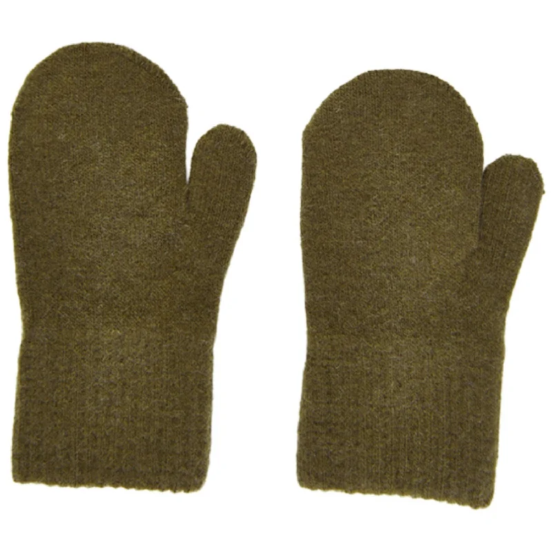 CeLaVi Military Olive Basic Magic Mittens Solid Color