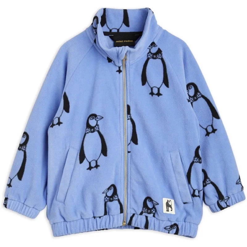 Mini Rodini Penguin Fleece Jacket Blue