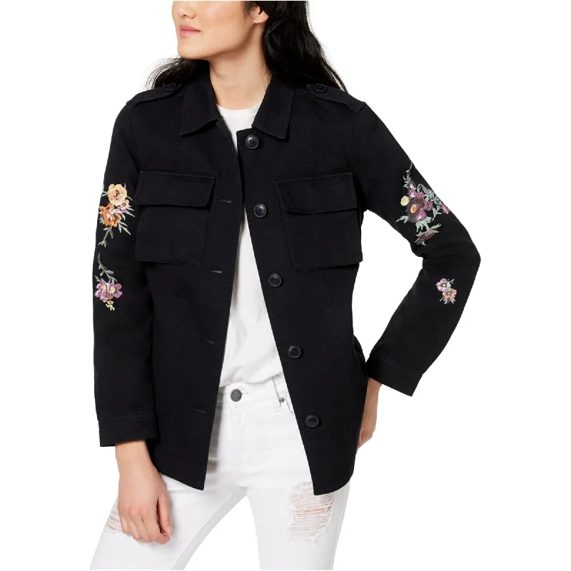 Levi's Womens Floral Sleeves Jacket, Black, Large