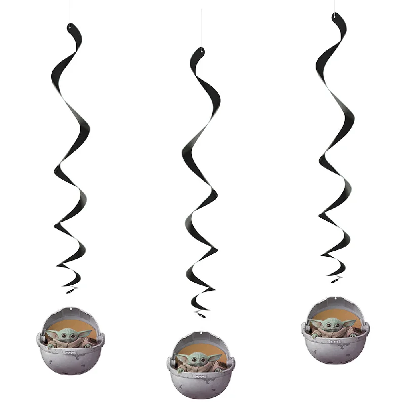 MANDALORIAN - THE CHILD HANGING SWIRL DECORATIONS (3 PK)