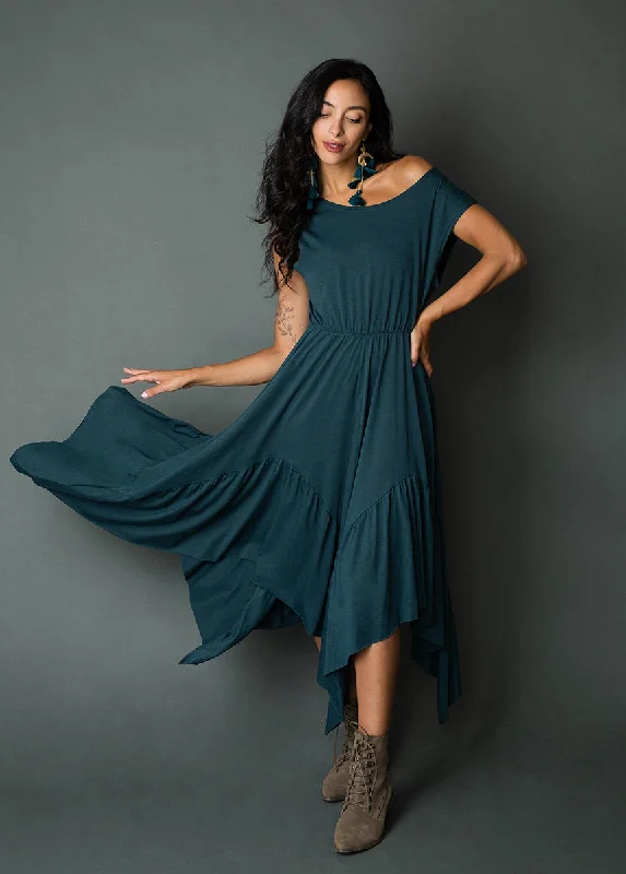 Pilar Dress in Deep Teal