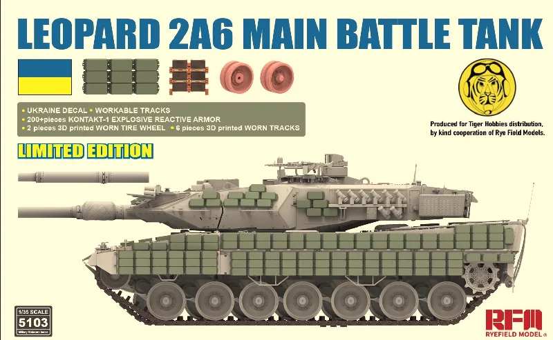 Ryefield Model 1/35 Leopard 2A6, Ukraine Armed Forces