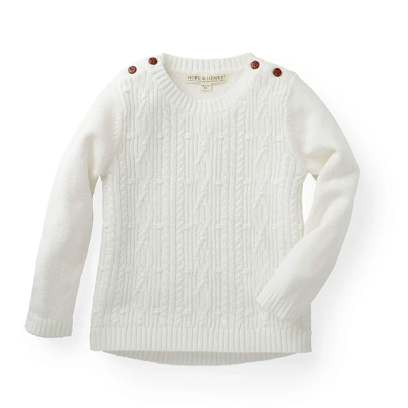 Cable Button Sweater - Baby Girl