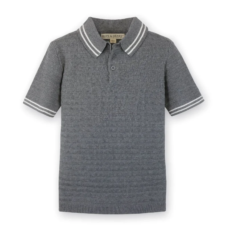 Short Sleeve Organic Sweater Polo - Baby