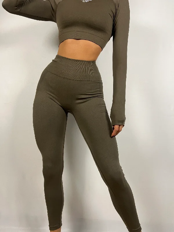 Brown Seamless leggings