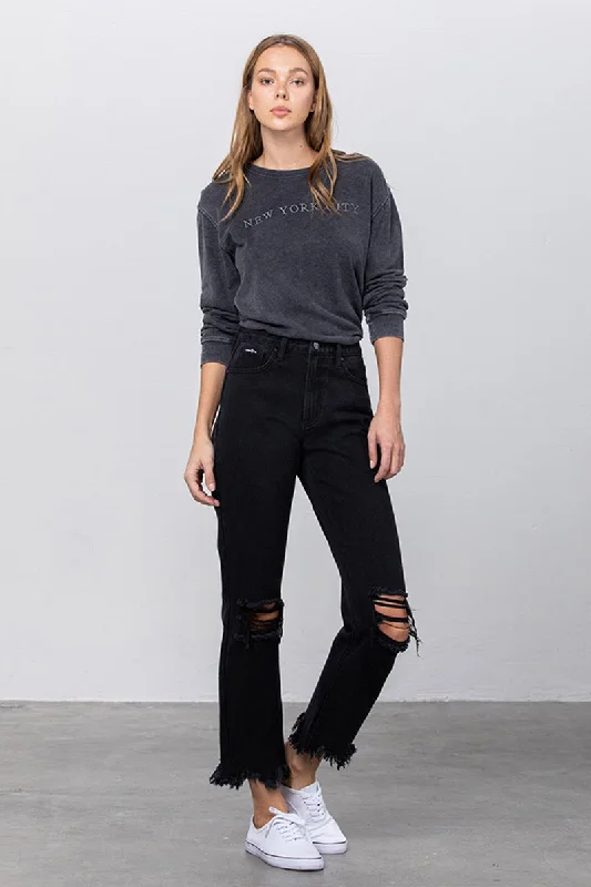 Wicked Trend Destroyed Straight Jeans